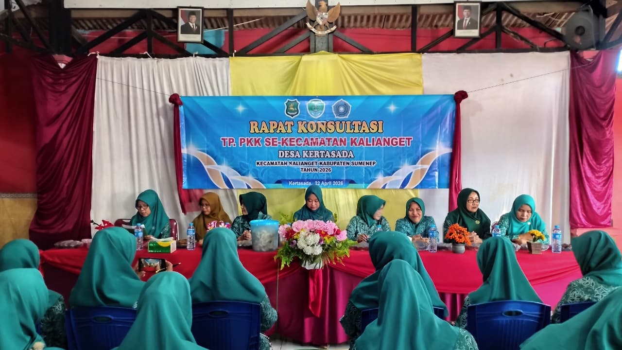 TINGKATKAN KOORDINASI ANTAR DESA, TP-PKK SE-KECAMATAN KALIANGET GELAR RAPAT KOORDINASI DI DESA KERTASADA