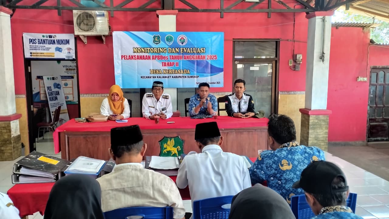 MONITORING & EVALUASI PELAKSANAAN APBDes TAHUN ANGGARAN 2025 TAHAP II DESA KERTASADA